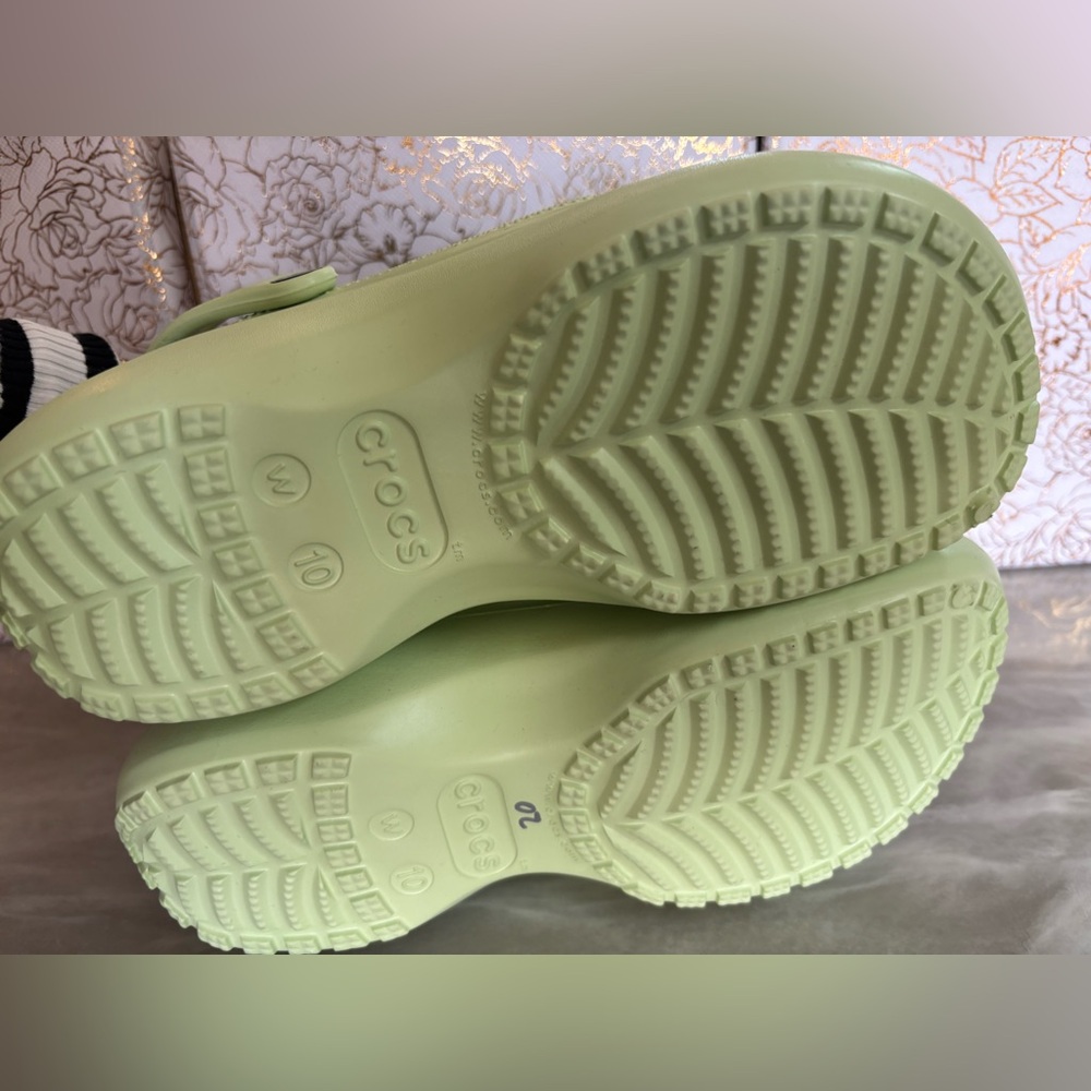 Crocs Iconic Comfort Light Green Women's Clog Slip-On Size 10. NWOT New - Picture 5 of 7